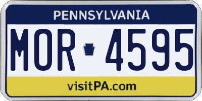 PA license plate MOR4595