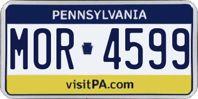 PA license plate MOR4599