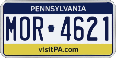 PA license plate MOR4621