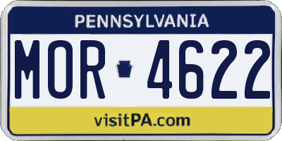PA license plate MOR4622