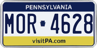 PA license plate MOR4628