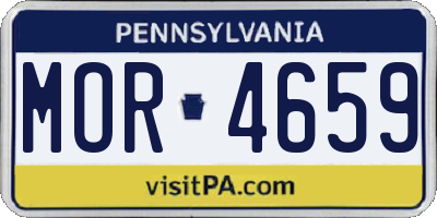 PA license plate MOR4659