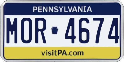 PA license plate MOR4674