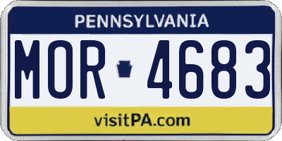 PA license plate MOR4683