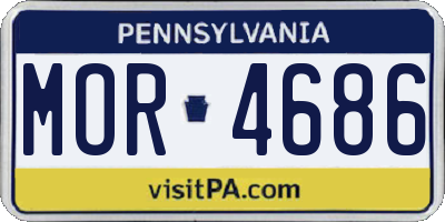 PA license plate MOR4686