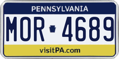 PA license plate MOR4689