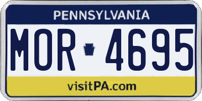 PA license plate MOR4695