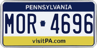 PA license plate MOR4696