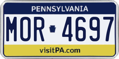 PA license plate MOR4697