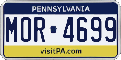 PA license plate MOR4699