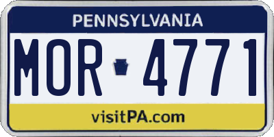 PA license plate MOR4771