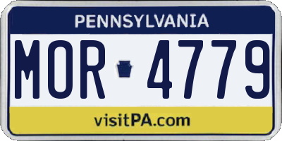 PA license plate MOR4779