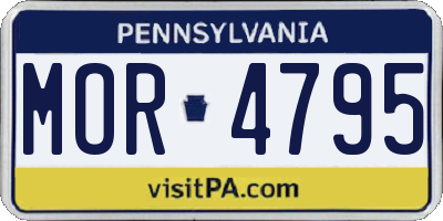 PA license plate MOR4795