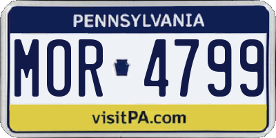PA license plate MOR4799