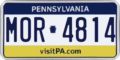 PA license plate MOR4814