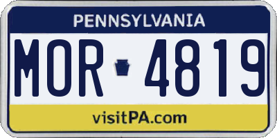 PA license plate MOR4819