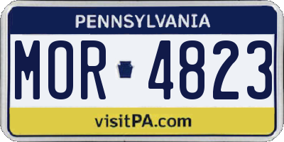 PA license plate MOR4823