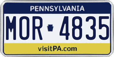 PA license plate MOR4835