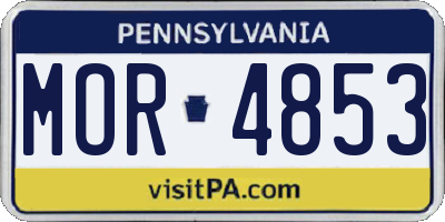 PA license plate MOR4853