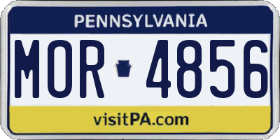 PA license plate MOR4856