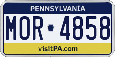 PA license plate MOR4858