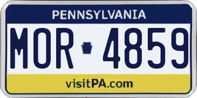 PA license plate MOR4859