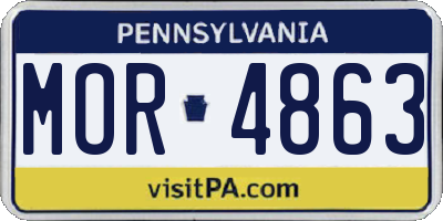 PA license plate MOR4863