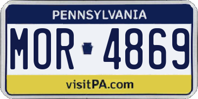 PA license plate MOR4869