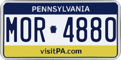 PA license plate MOR4880