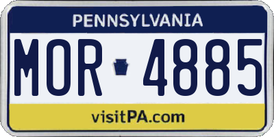 PA license plate MOR4885