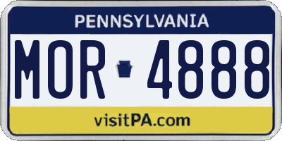 PA license plate MOR4888