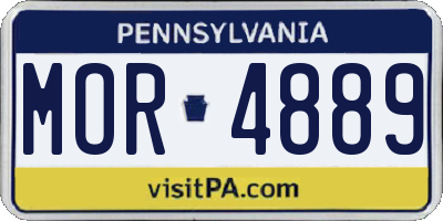 PA license plate MOR4889