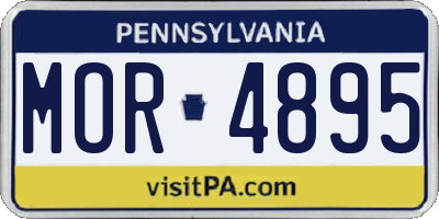 PA license plate MOR4895
