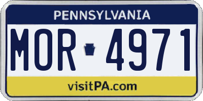 PA license plate MOR4971