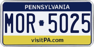 PA license plate MOR5025