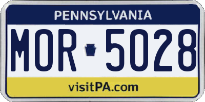 PA license plate MOR5028