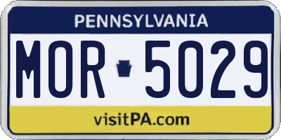 PA license plate MOR5029
