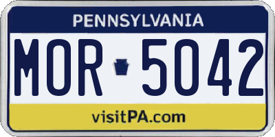 PA license plate MOR5042