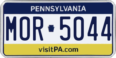 PA license plate MOR5044