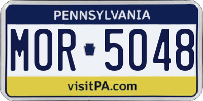 PA license plate MOR5048