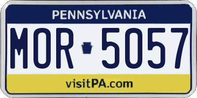 PA license plate MOR5057