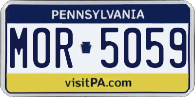 PA license plate MOR5059
