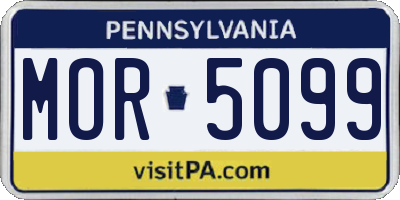 PA license plate MOR5099