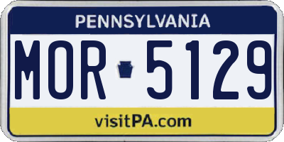 PA license plate MOR5129