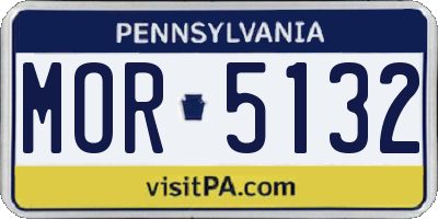 PA license plate MOR5132