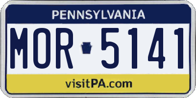 PA license plate MOR5141