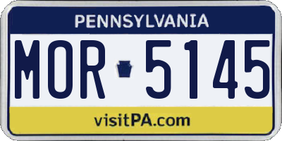 PA license plate MOR5145