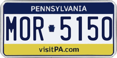 PA license plate MOR5150