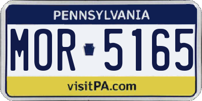 PA license plate MOR5165