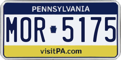 PA license plate MOR5175